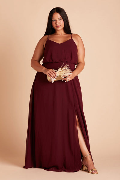 Cabernet Gwennie Dress with Slit by Birdy Grey