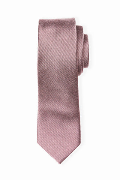 Simon Necktie Dark Mauve by Birdy Grey, front view