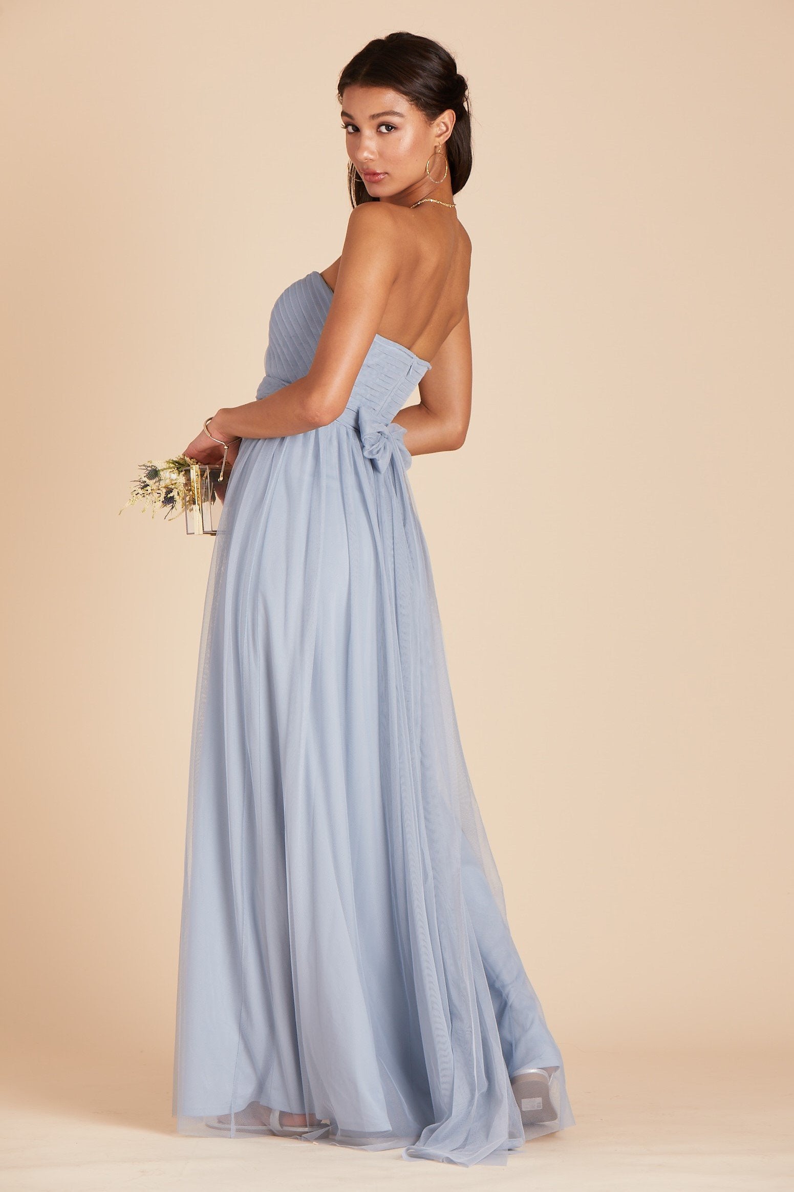 Blue Grecian Bridesmaid Dresses