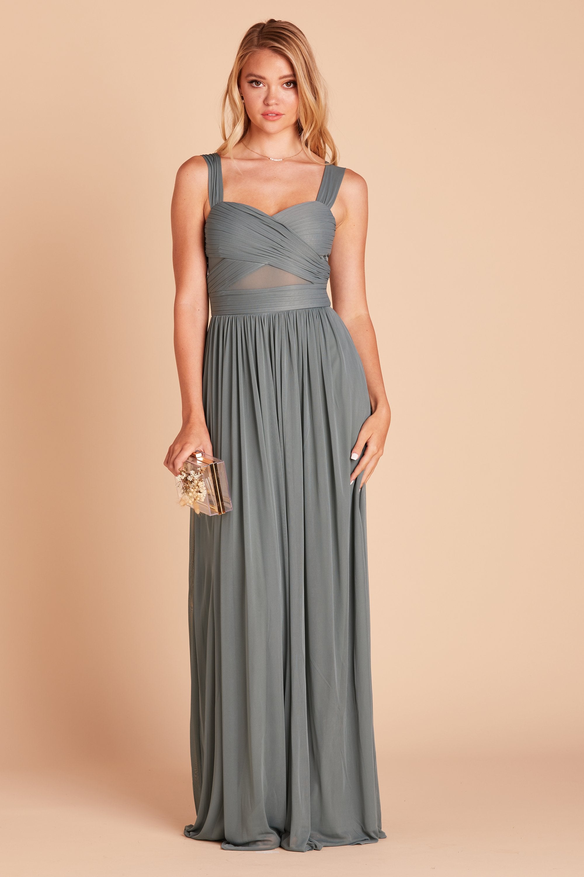 Elsye Bridesmaid Dress in Sea Glass Birdy Grey