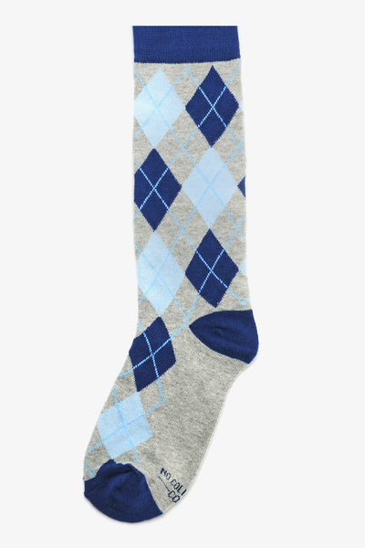 Blue and Grey Argyle Groomsmen Socks by No Cold Feet