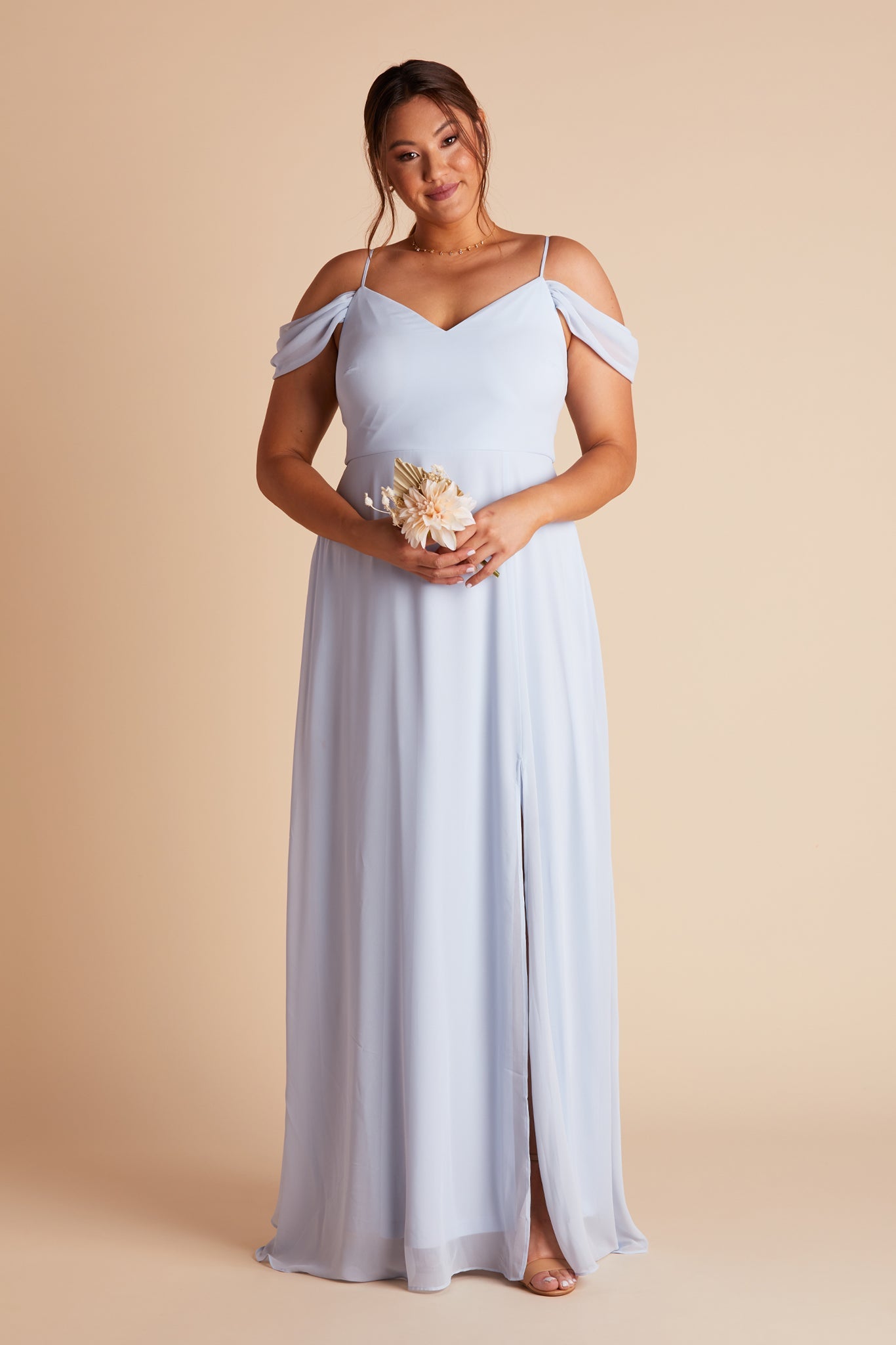 Devin Convertible Chiffon Bridesmaid Dress in Ice Blue