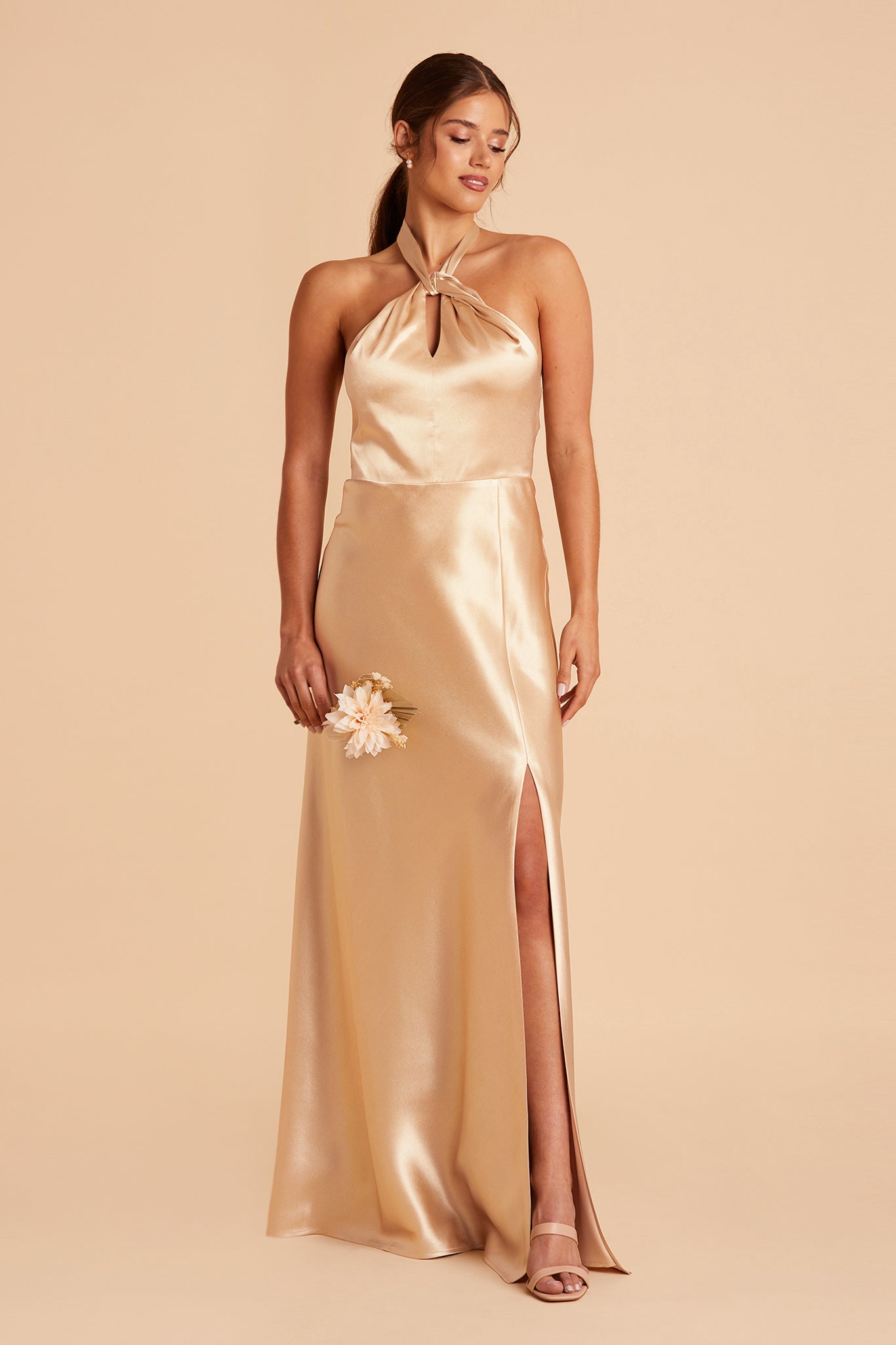 Gold Halter Dress