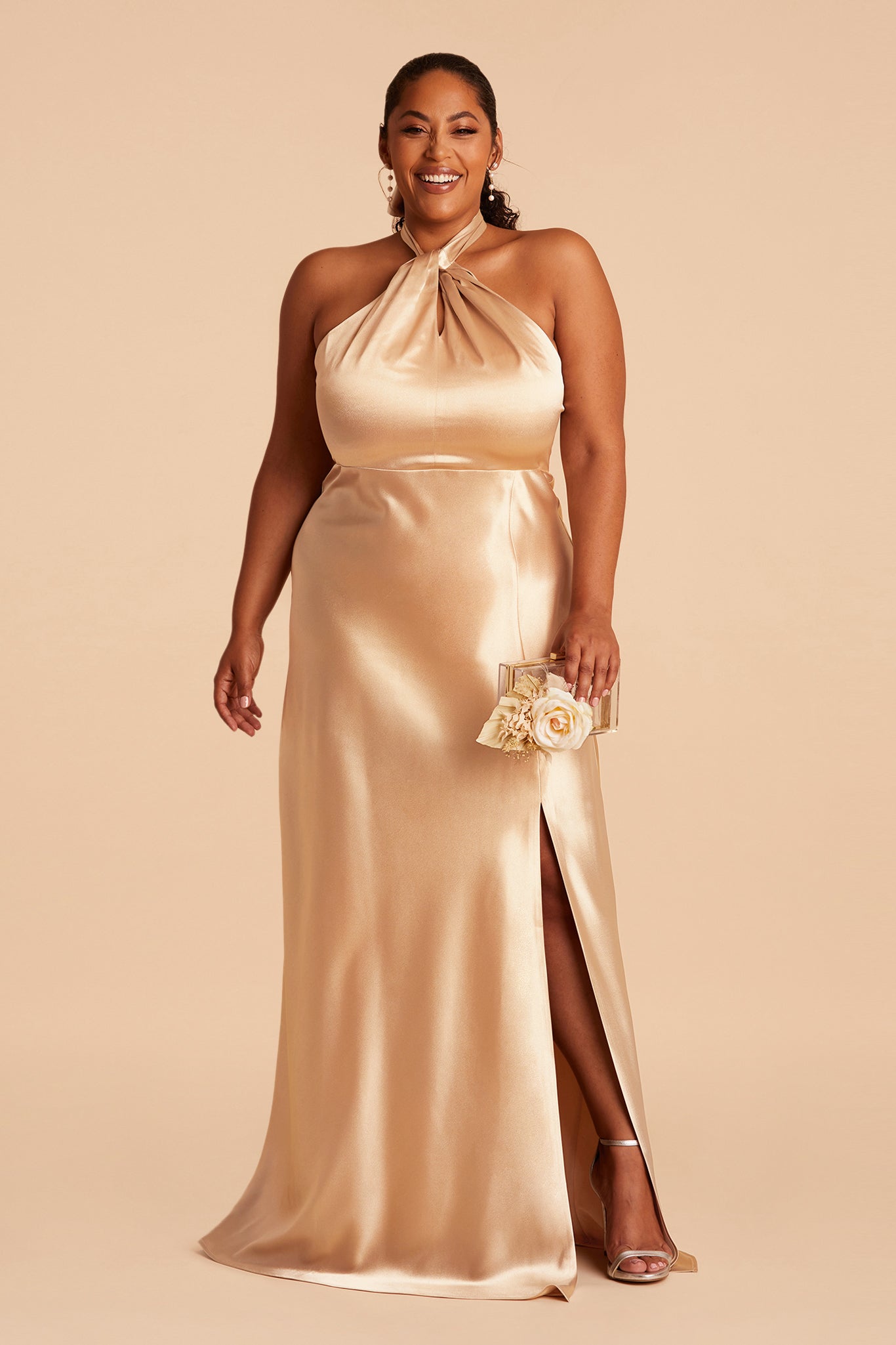 Matte Gold Bridesmaid Dress