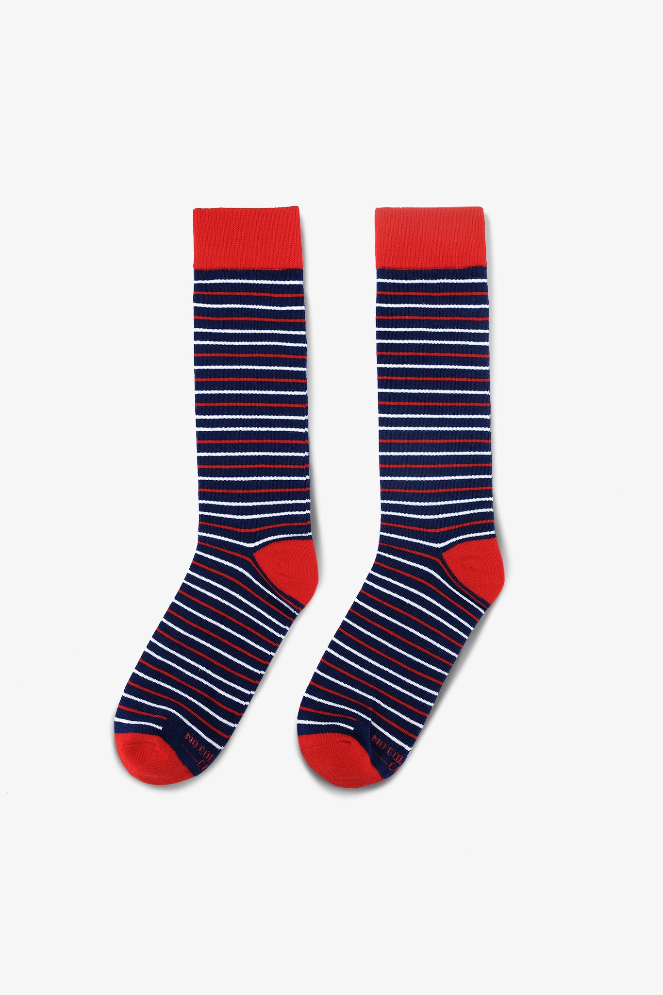 Striped Groomsmen Socks By No Cold Feet - Red | Birdy Grey
