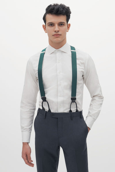 Hunter Green Premium Suspenders  Shop at TieMart – TieMart, Inc.