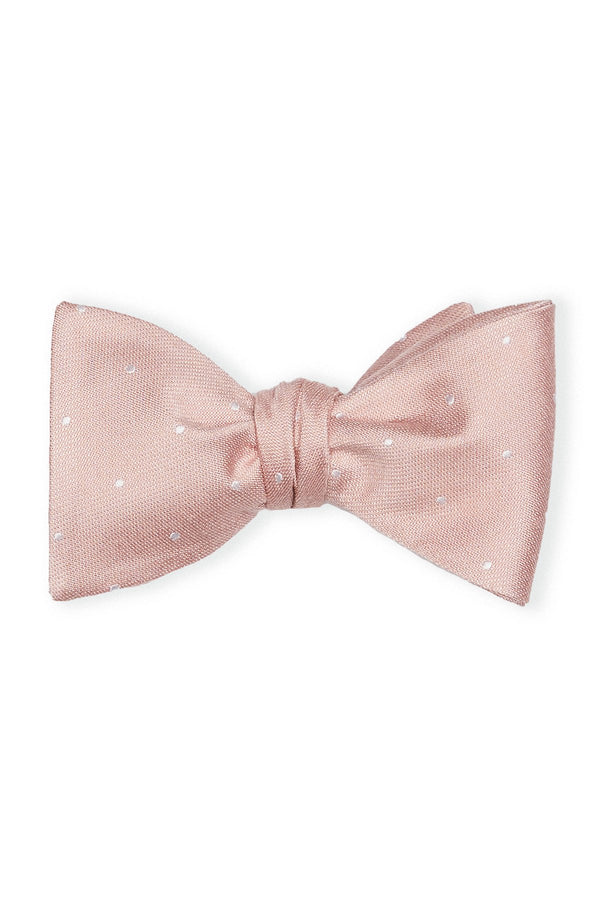 Daniel Groomsman Bow Tie in Dusty Rose Dot | Birdy Grey