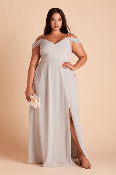 Dove Gray Devin Convertible Dress with Slit by Birdy Grey