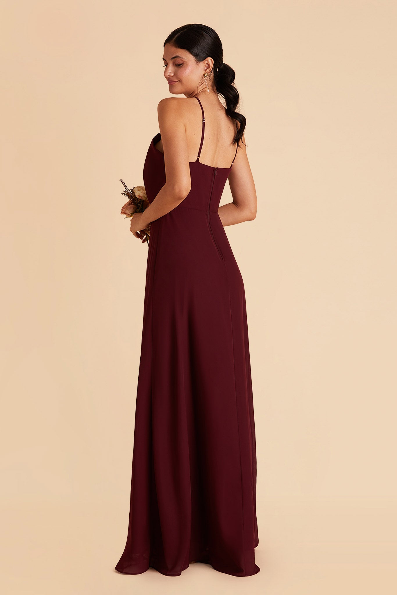 Cabernet Juliet Halter Neck Bridesmaid Dress | Birdy Grey