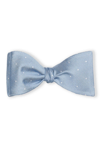 Daniel Bow Tie in Dusty Blue Dot by Birdy Grey, front view