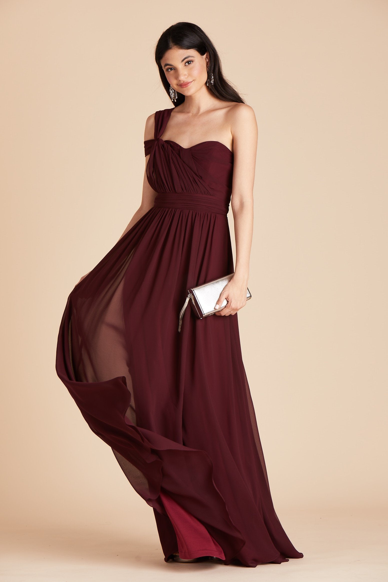 Burgundy 2024 convertible dress