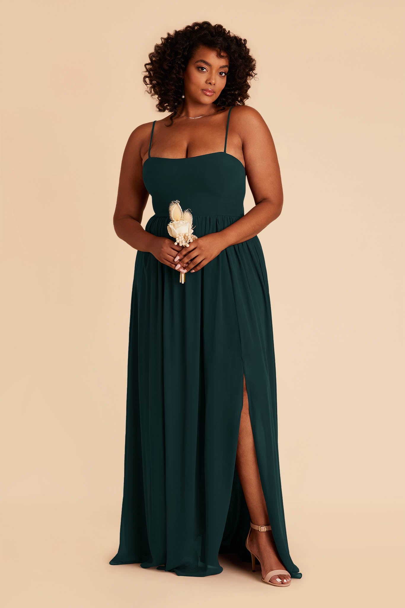 Grace Convertible Chiffon Bridesmaid Dress in Emerald