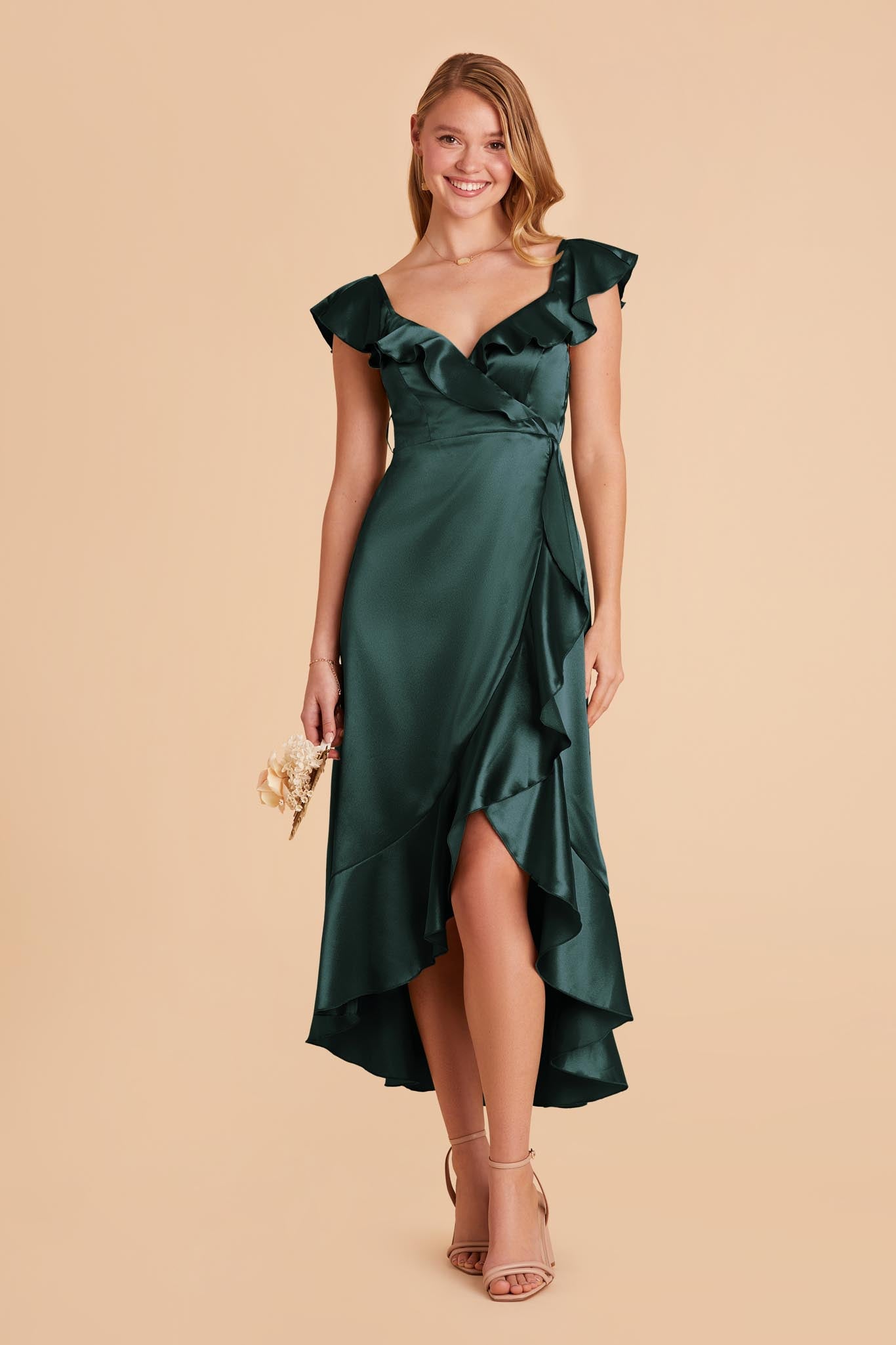 Emerald High Low Bridesmaid Dresses