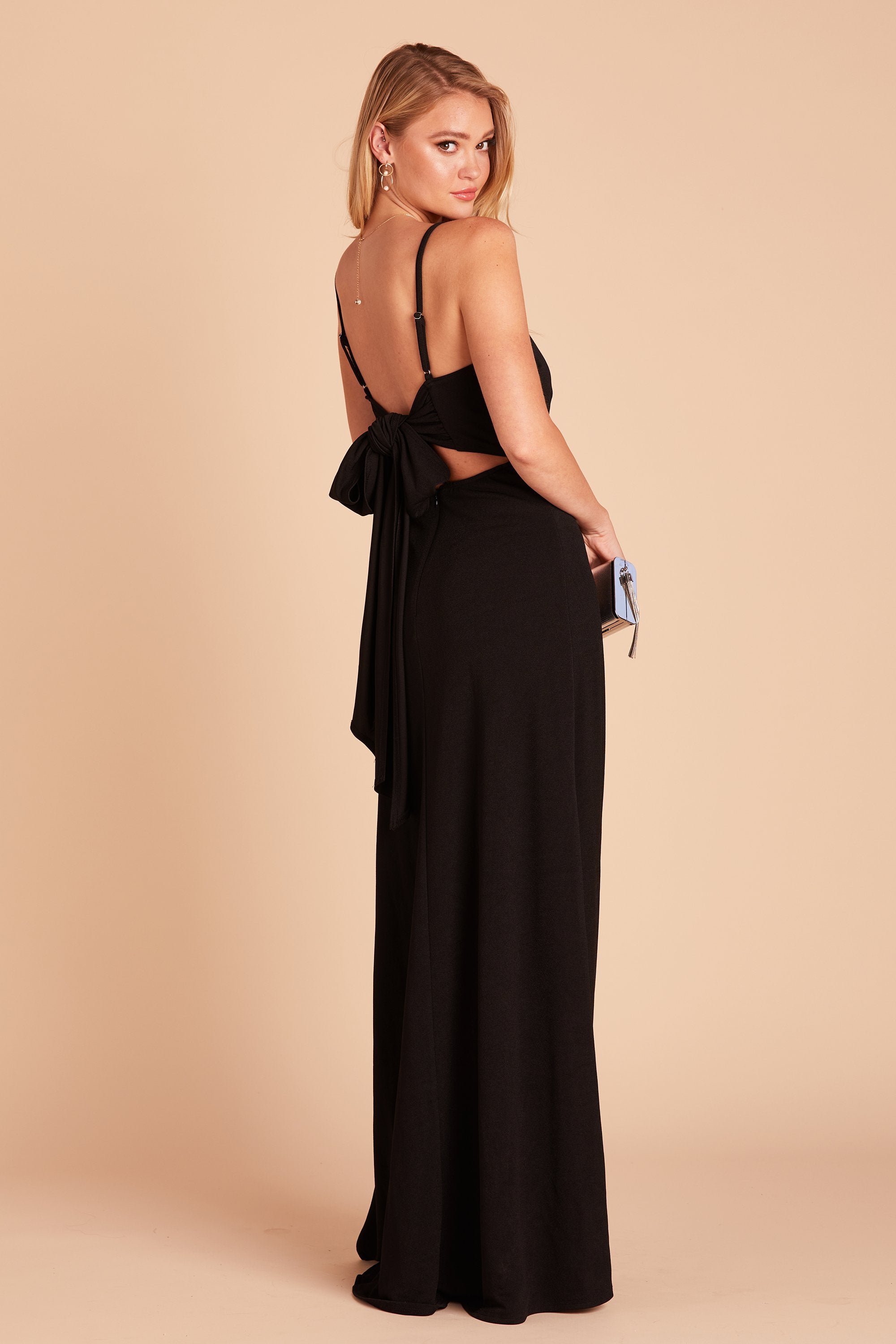 Backless Black Bridesmaid Dresses