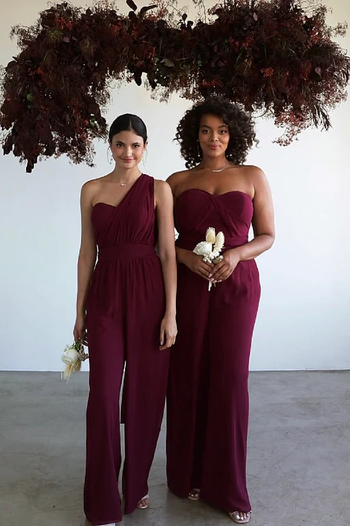 Gigi Convertible Neutral Champagne Bridesmaid Jumpsuit