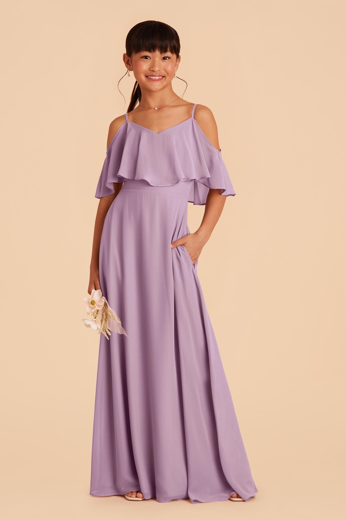 Janie Convertible Junior Bridesmaid Dress in Lavender