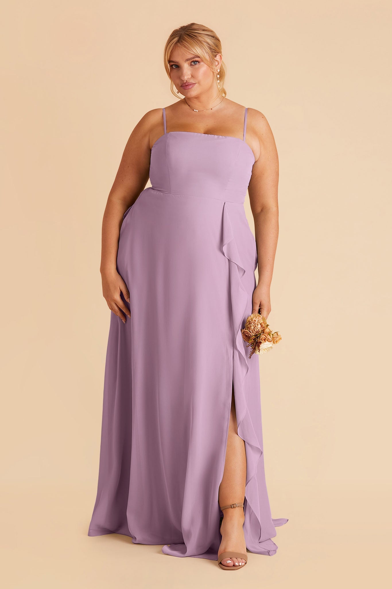 lavender chiffon dress