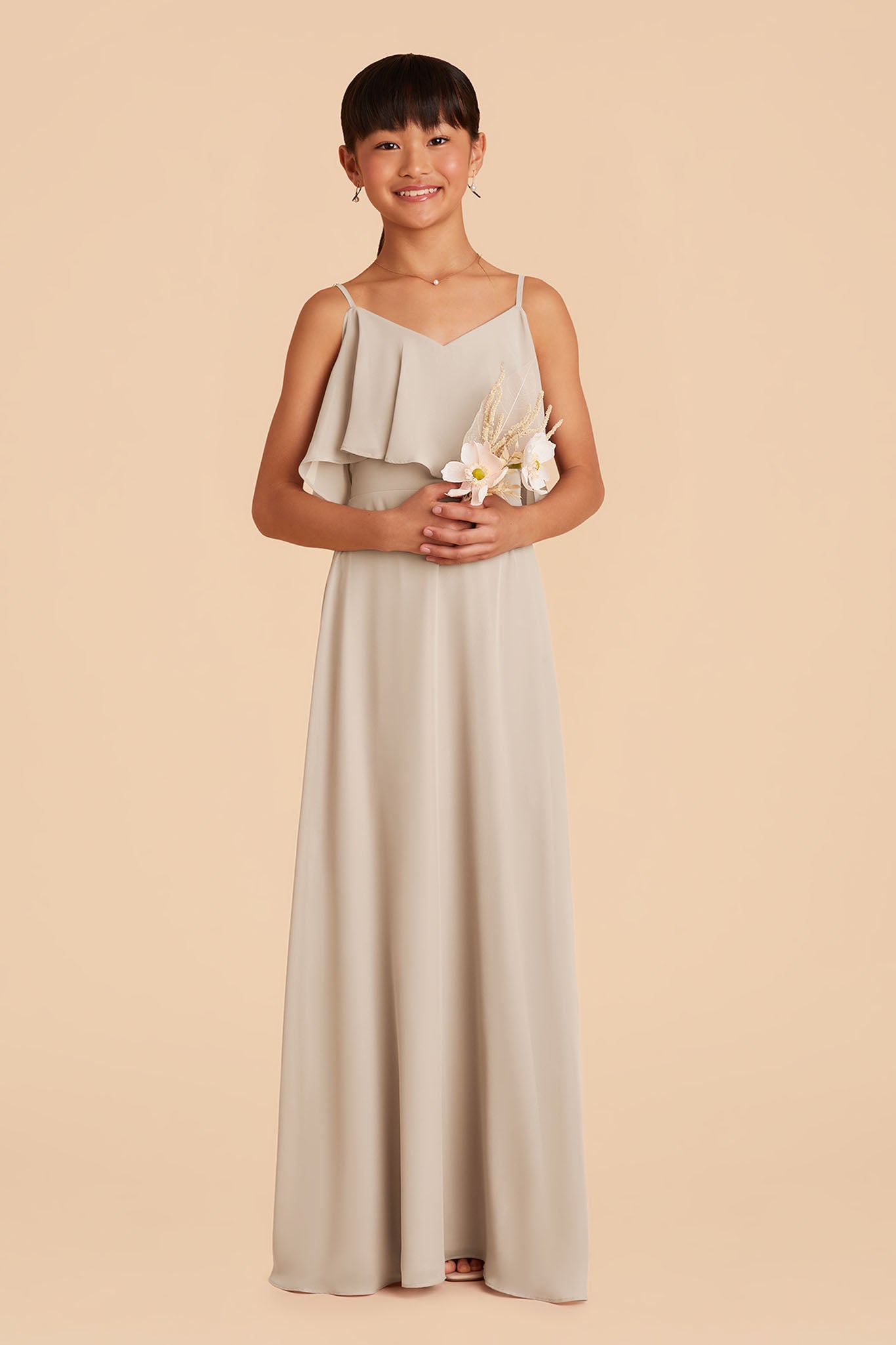 champagne junior bridesmaid dresses